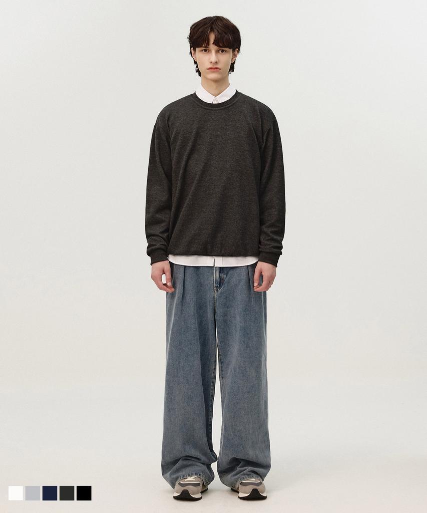 TOPBOY [Non-Fleece Or Fleece] Easy Sweatshirt 5 Colors (D Type)
