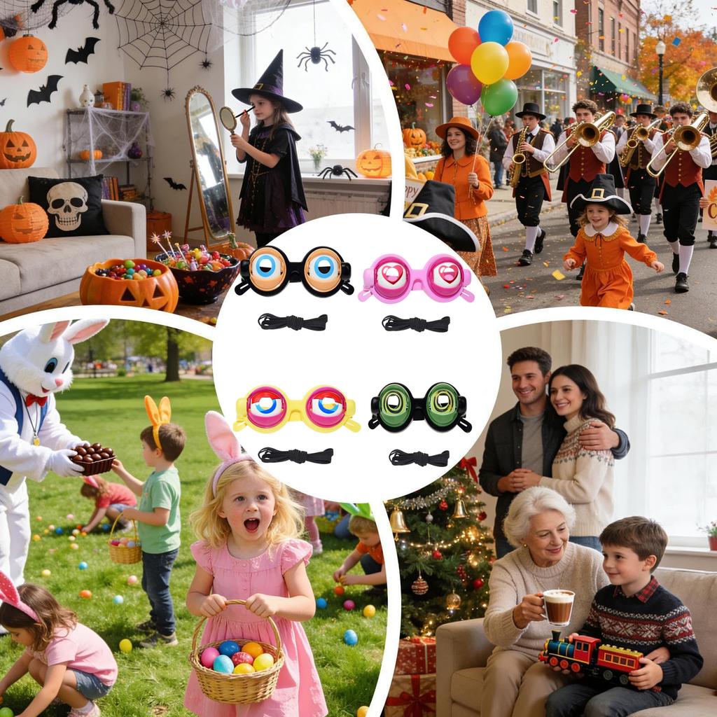 Детские Оригинальные Очки Игрушка - Уникальные, Креативные, Забавные Очки для Вечеринки - 2 Штуки