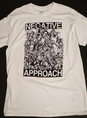 Negative Approach Hardcore Punk Band White T-shirt Hand Pulled Silkscreen Print