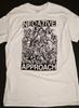 Negative Approach Hardcore Punk Band White T-shirt Hand Pulled Silkscreen Print