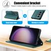 For Samsung Galaxy S26+ Case PU Leather Stand View Phone Wallet Cover with Hand Strap