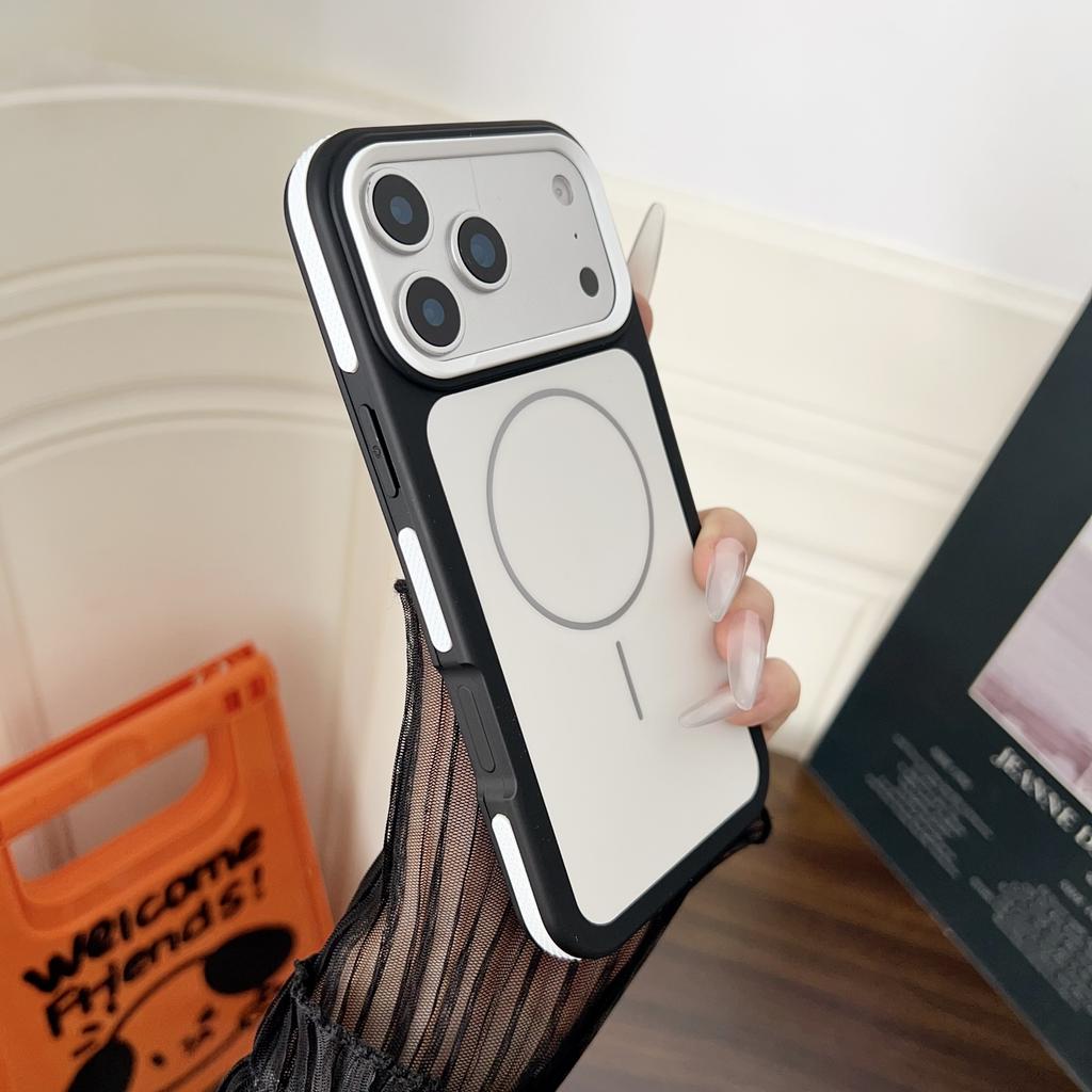 Магнитный чехол-броня контрастного цвета для For Iphone 17 Air 16 15 14 13 12 11 Pro Max Plus 16E Для беспроводной зарядки