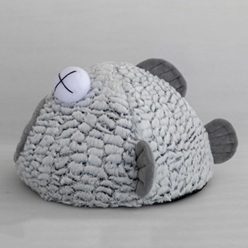 Кровать для домашних животных, мягкий домик в форме рыбы, плюшевые спальные кровати для кошек, гнездо, зимняя теплая конура, коврик для кровати для домашних животных, пещера для щенков, кошек, товары для домашних животных