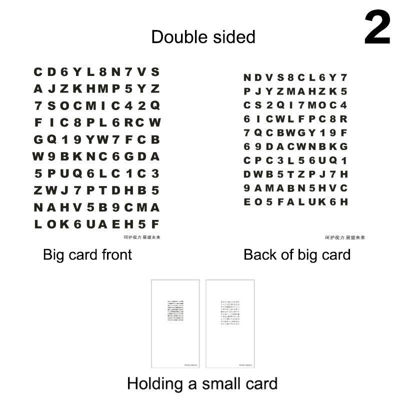 Таблица остроты зрения Рефракционная способность Шрифт Обучение Расстояние До и Близь Карточка Эксплуатационный тест Размер и Форма Глаз Алфавитная таблица