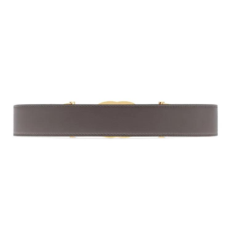GUCCI Leather Belts Women's Earth Gray Width 3cm (Unisex) Leather Belts 550122 AP00G 1275