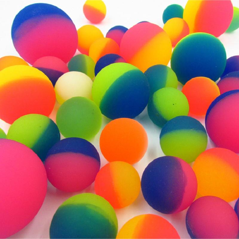 3/6/12/24 Pcs Two-Color Outdoor Bouncy Ball Kids Party Supplies Birthday Gift Pinata Filler Christmas Carnival Party Gift Reward