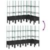 Black Plant Pot with Trellis 160 x 120 x 142.5 cm PP