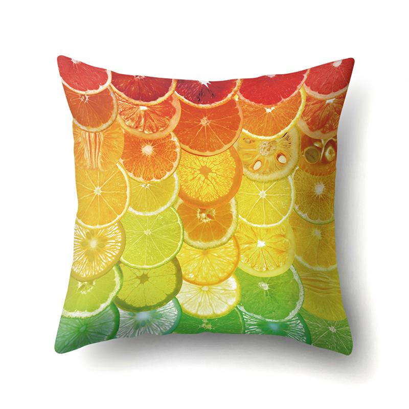 Крутая летняя фруктовая полиэстеровая наволочка, украшение для автомобиля, принт для дома, маленькая свежая милая наволочка