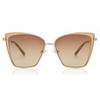 DIFF Becky Gold+flash Brown Gradient Lens Women Sunglasses