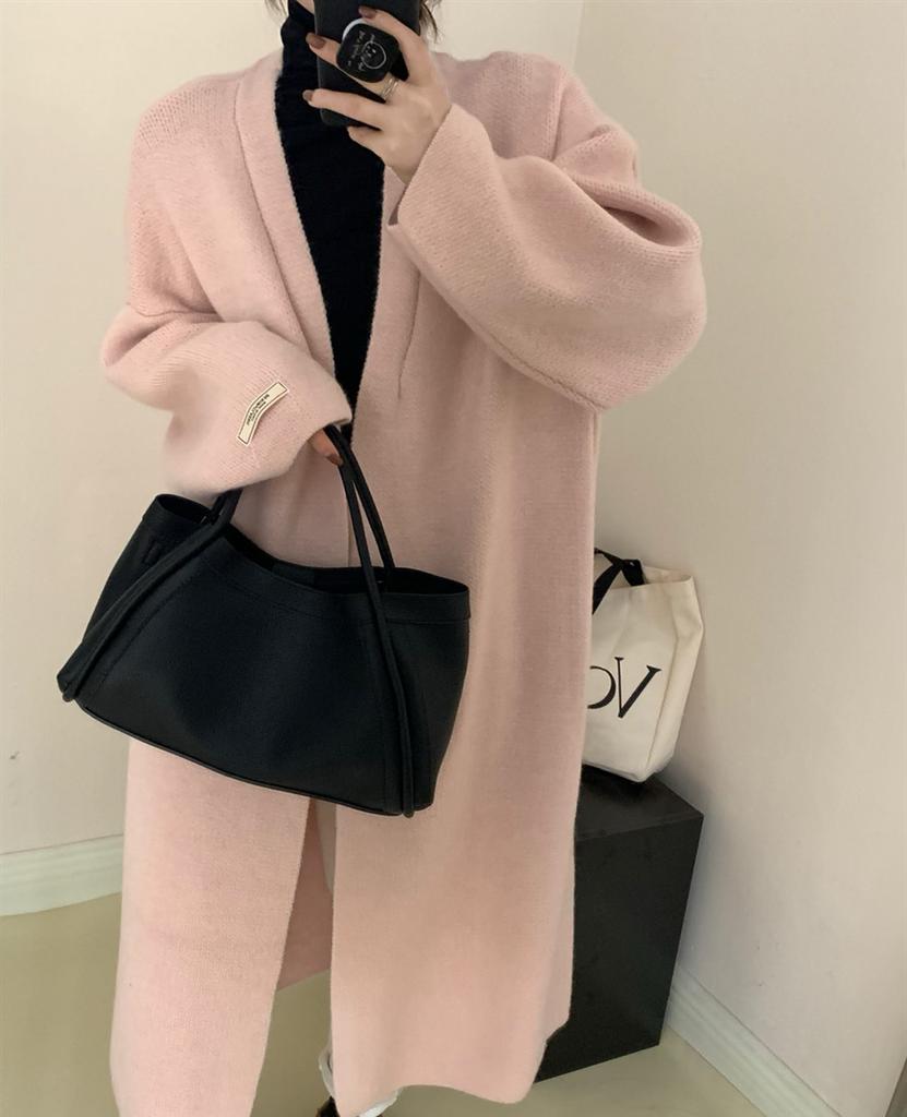 KOSY Women Knitted Long Cardigan Coats Autumn Winter Sweater Open Stitch Outerwear Elegent Causal Cardigan