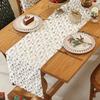 Long Strip Plush Table Flag Embroidered Antlers Printed Tablecloth Cabinet Cover Towel  Winter
