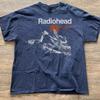 Мужская летняя винтажная футболка Radiohead Хлопковая и дышащая футболка мужская с круглым вырезом уличная мода оверсайз с коротким рукавом