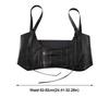 PU Leather Gothic Harness Strap Girdle Luxurious Retro Wide Waist Belt  For Women Lady Girl Bridal