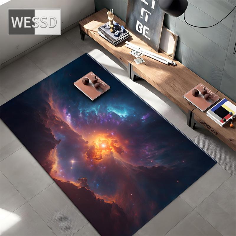 3D Carpets For Children's Bedroom Universe Rug Planet Black Hole Outer Space Carpet For Boys Custom Carpet Bath Mat 3D