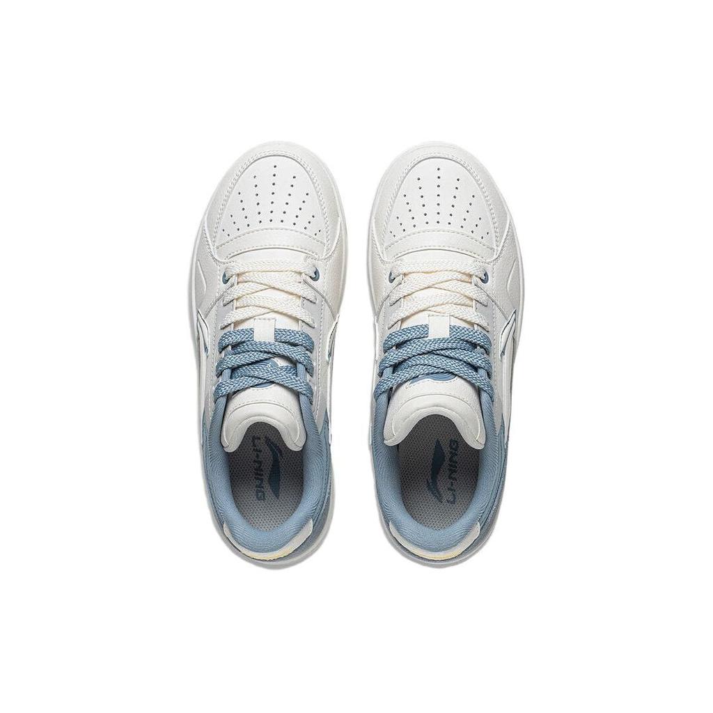 Li Ning Tian Ji 2.0 Soft Comfortable Versatile Classic Shock Absorption Low-Top Sneakers Women Sneakers White Blue AGCT292-5