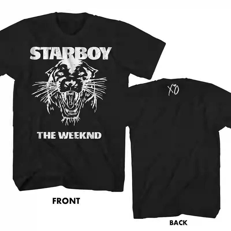 Canadian Singer The Weeknd Abel Marconi Tesfaye American High Street T-shirt New Arrival Casual Daily Retro Letter Print Tees