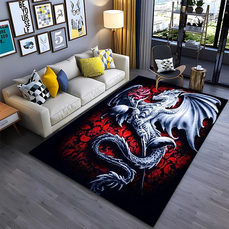 Большой ковер серии 3D с рисунком дракона, коврик для гостиной, украшения спальни, нескользящий напольный коврик для кухни и ванной комнаты, подарок