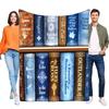 Плед Outlander для книжной полки, мягкий и уютный, из фланели, Декор для чтения серии фэнтези-романов, Плюшевое покрытие Sherpa для дивана и кровати, Подарок для Bo