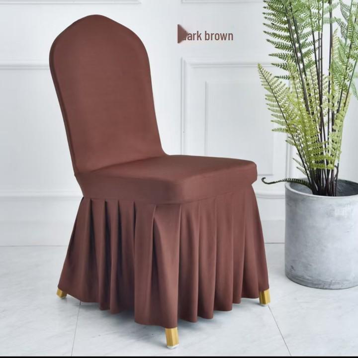 Утолщенная Эластичная Плиссированная Юбка Чехол на Стул для Свадеб и Конференций