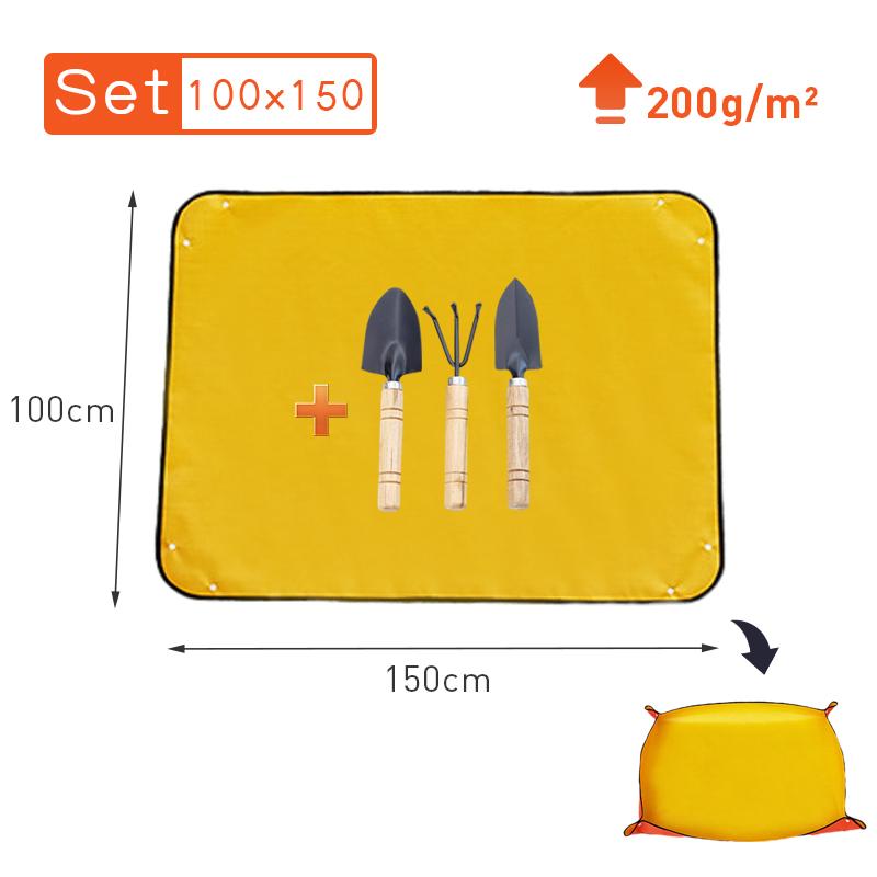 Водонепроницаемый складной коврик для посадки, садовый коврик, подложка для горшков, пересадка, смешивание почвы, обрезка растений, садовый инструмент