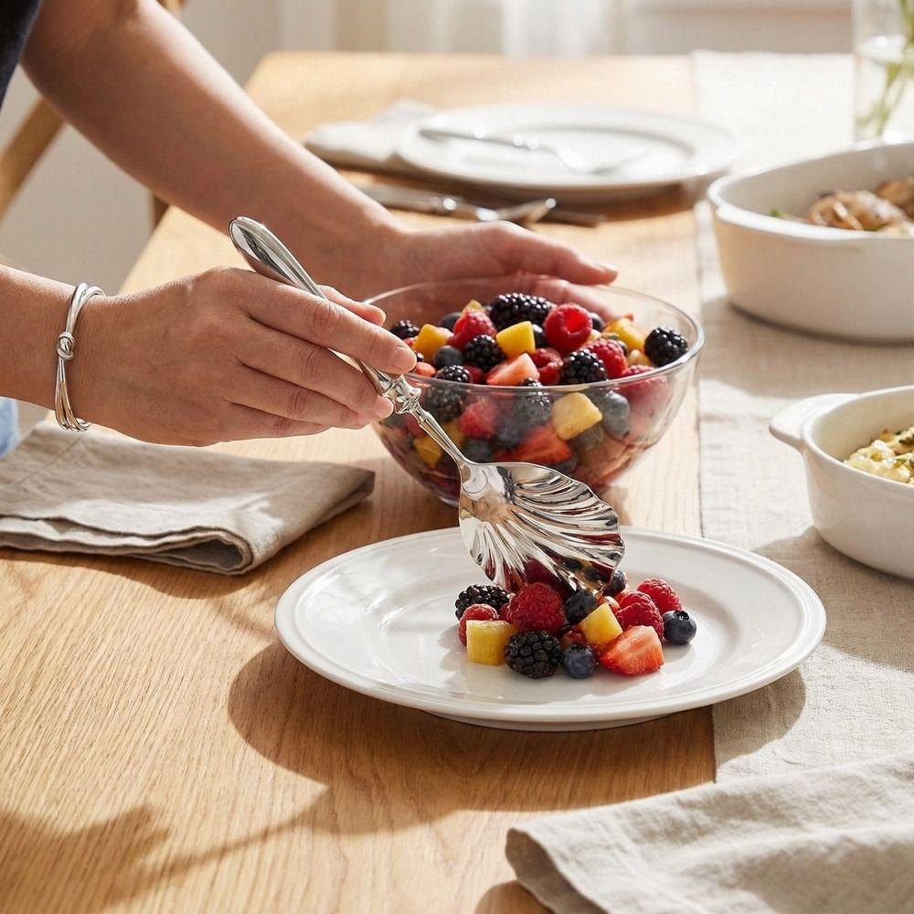 Light Luxury Stainless Steel Spoons French Table Serving Spoons Dessert Spoons Ice Cream