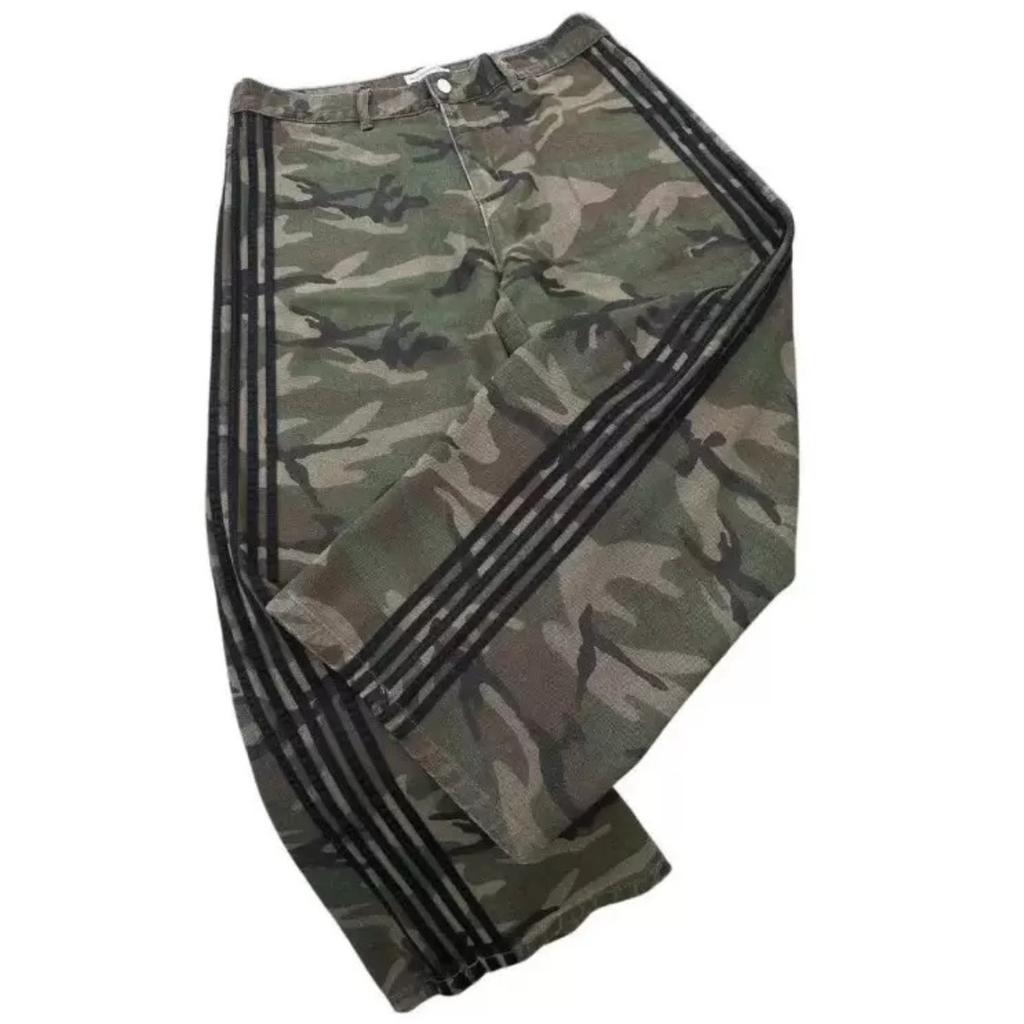 Джинсы RogueWave Y2K Baggy Высококачественные Вышитые Полосатые Брюки-треники Харадзюку Мужские Женские Хип-хоп Уличная одежда Повседневные Широкие Джинсовые брюки