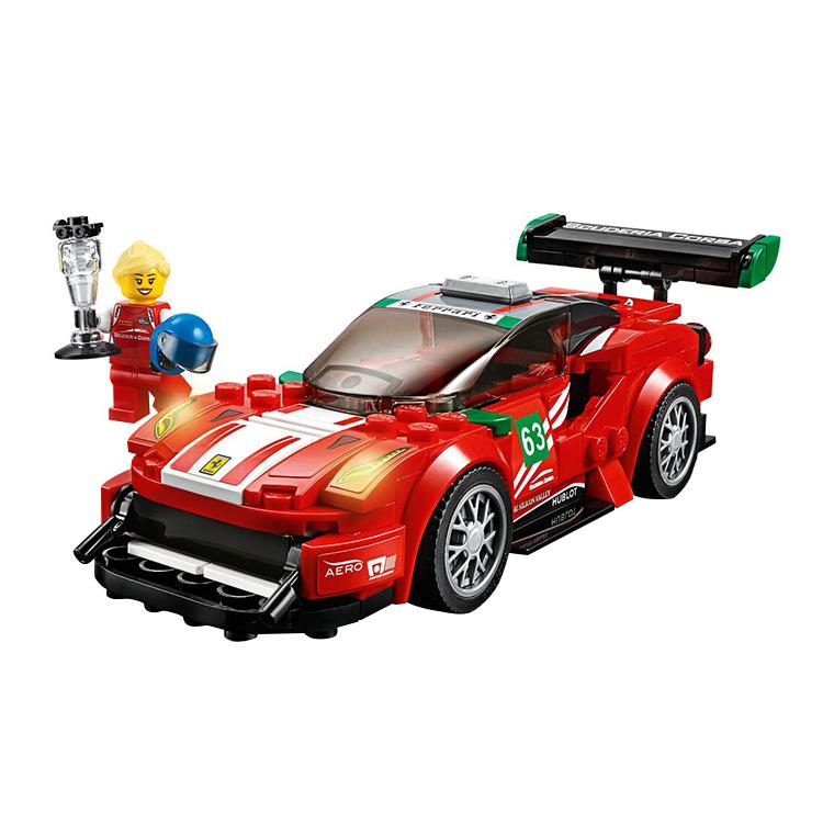 LEGO Speed Super Racing Collection Ferrari 488 GT3 Scuderia Corsa Team Building Blocks 179pcs 75886