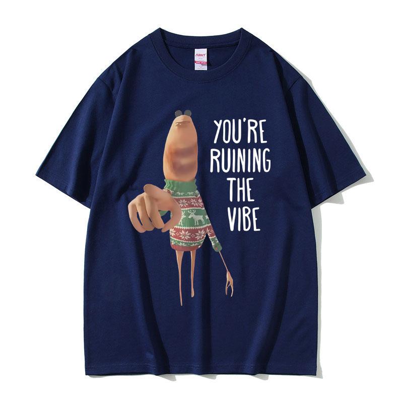 Youre Ruining The Vibe Marcus The Worm Funny Meme Tshirt I Dont Like This Rock T Shirts Unisex Women Casual Oversized Tshirts