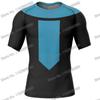 Invincible Rash Guard Diving T-Shirt Shorts BJJ Boxing MMA Swimwear Men Summer Short Sleeve Surf Clothing Women GYM Tops Sports
