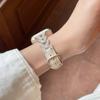 Кожаные ремешки для часов с бриллиантами для Apple Watch Ultra 49 мм Металлический браслет 45 44 41 38 40 42 46 мм Женский ювелирный браслет для iWatch S11 10 9 8 SE3 Ремешок