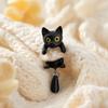 Black Cat Stud Earrings Gold Eyes Animal Dangle Earrings New Black Cat Earrings