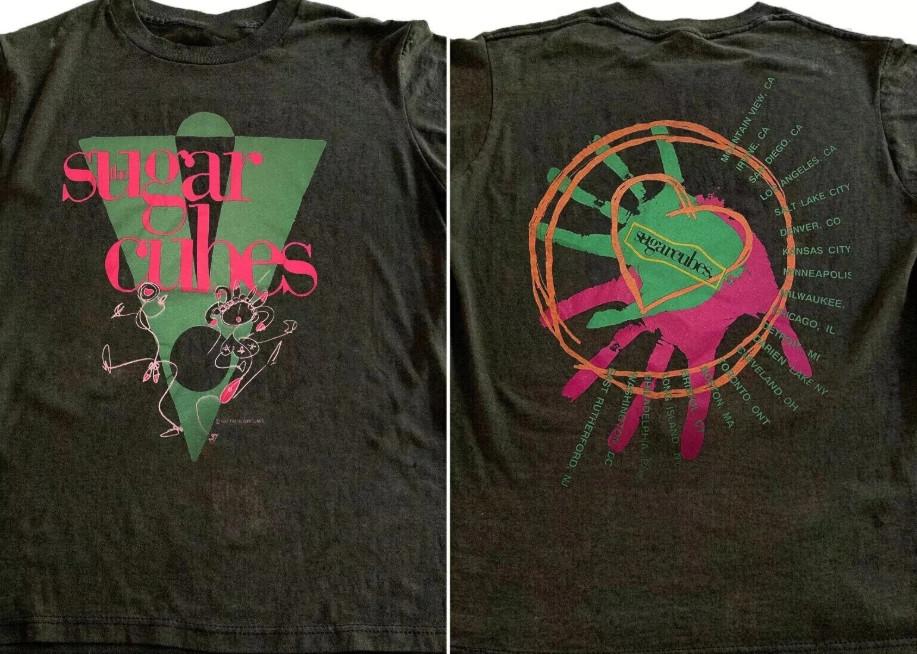 Bjork The Sugar Cubes II US Tour 1988 2 Side Reprint Black Unisex T shirt S5XL Unisex T-Shirt