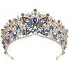 New European Baroque Bridal Crown Headdress Luxurious Butterfly Crystal Birthday Wedding Accessories Crown