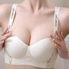 Comfortable Non-marking Non-steel Ring Letters Straps Half Cup Underwear Female Small Breasts Gathered Large Beautiful Back Underwear Bra
