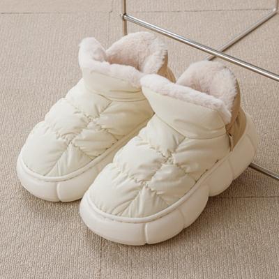 Женские зимние сноубутсы на толстой подошве, непродуваемые, с меховой подкладкой, удобные, для улицы, водонепроницаемая обувь, противоскользящая платформа, женская обувь
