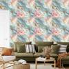 Ink Wallpaper Light Gray, Turquoise, and Beige for Living Room and Bedroom 50x1000