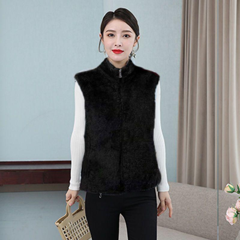 Осенний тонкий флисовый жилет для женщин среднего возраста, теплая короткая куртка из кораллового бархата с двухсторонней молнией, безрукавка 4XL