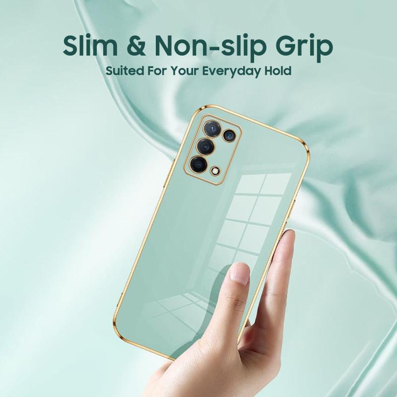 Мягкий чехол из ТПУ с 6D покрытием для OPPO K11 K9 Pro A78 A58 A38 A76 A36 A94 A74 A72 A73 A53 A57 Reno 10 11 Realme 10 11 9 GT5, роскошный силиконовый чехол-бампер