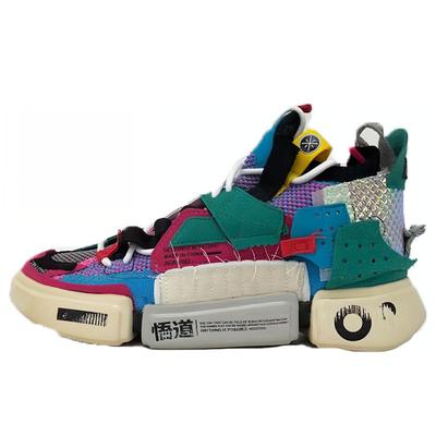 Li Ning Sfs Образец на продажу Модный тренд Нескользящие Износостойкие Средневысокие Винтажные Баскетбольные кроссовки Женские AGBQ066-2