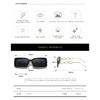 Small square sunglasses 3220, simple square chain sunglasses, women's sunglasses