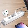 Удлинитель 4 розетки 2500 Вт с 2 портами USB и 2 портами Type-C, адаптер удлинителя, адаптер быстрой зарядки 2,1 А