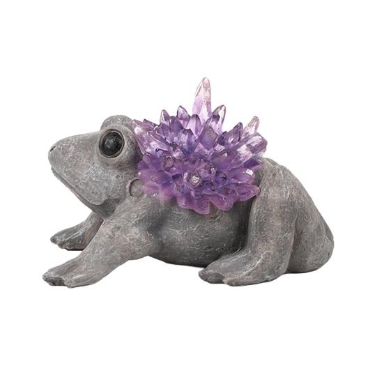 Hear-No See-No Speak-No Gnome Figurine Resin Faux Crystal Garden Dwarf Frog Owl Statue for Home Tabletop Yard Lawn Patio Decor