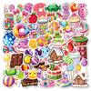 50 Creative Graffiti Stickers Various Candy Donuts Not Repeat Stickers