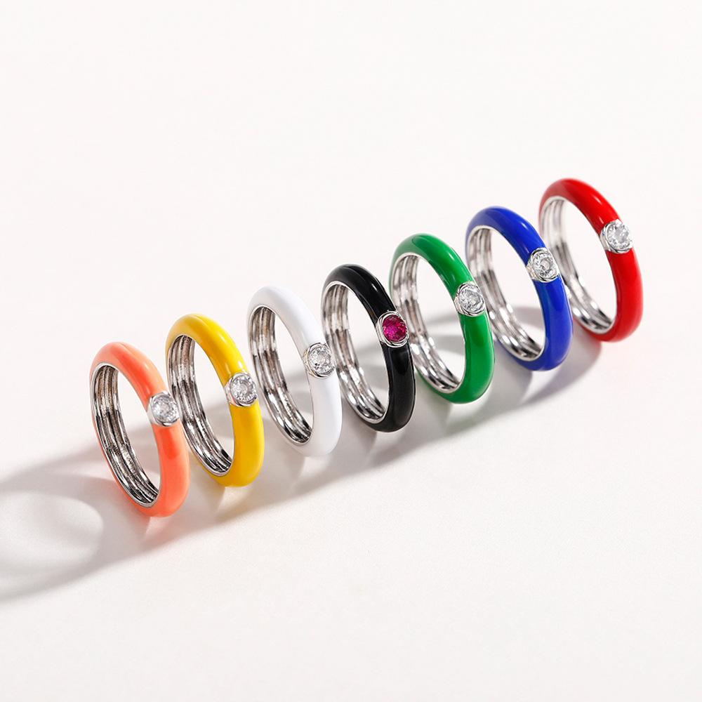 Кольцо-дорожка из стерлингового серебра 925 пробы с разноцветными радужными цирконами, штабелируемое, для женщин, свадебное, для помолвки, ювелирный подарок