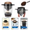 Coffee Filter Cup 304 Stainless Steel Double Layer Filter Foldable Hand Brewed Filter Portable Home Office Travel Coffee Utensil