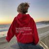 Women S Fleece Hoodie With Letter Print Kangaroo Pocket Drawstring