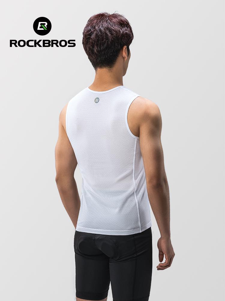 Велосипедный жилет ROCKBROS Дышащий Мужской Без рукавов Короткий Летний Нижняя майка Ветровка Футболка Быстросохнущая Эластичная сетка Нижнее белье