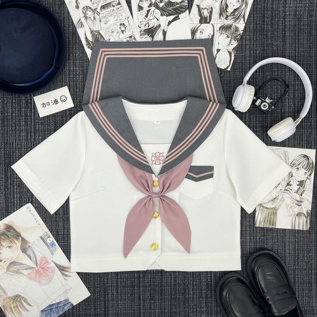 Оригинальный японский матросский костюм Sakura Melody: Униформа JK в академическом стиле для выпускного.