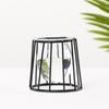 Home Decoration Iron Geometric Pattern Glass Planter Terrarium Metal Holder Hydroponic Vase