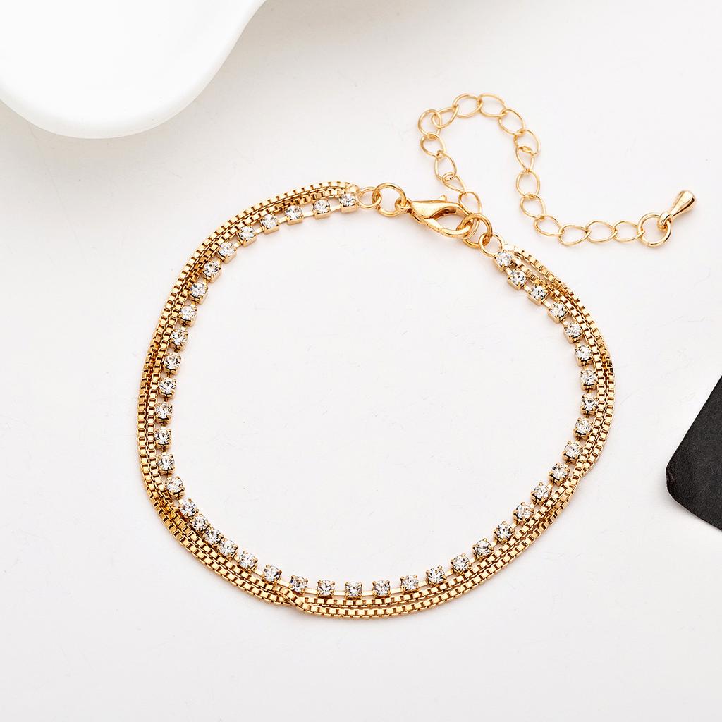 Multilayer Anklet Bead Chain Anklet Bracelet Wire Ankle Summer Beach Jewelry